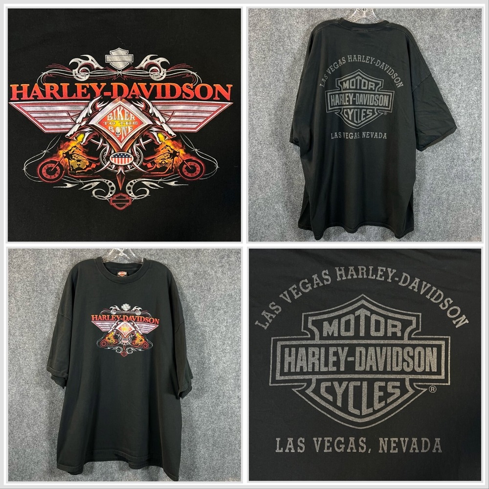 Harley Davidson '05 Made in USA 5XL Biker To The Bone Las Vegas, NV SS T-Shirt